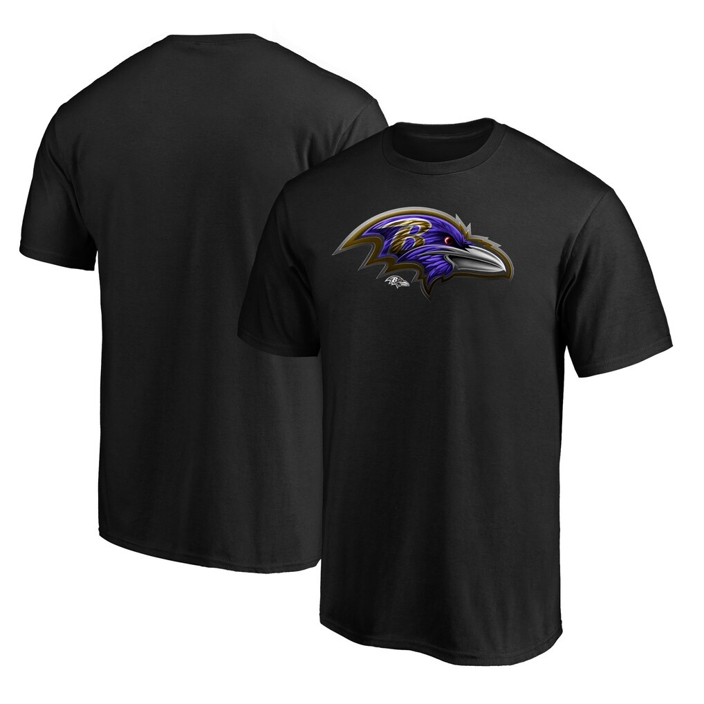 Baltimore Ravens Midnight Mascot Team Logo T-Shirt