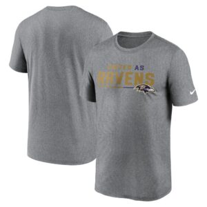 Baltimore Ravens Nike Legend Team Shoutout Performance T-Shirt - Heather Gray