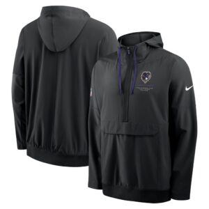 Baltimore Ravens Nike Sideline Anorak Half-Zip Hooded Jacket