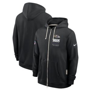 Baltimore Ravens Nike Sideline Standard Issue Dri-FIT Full-Zip Hoodie