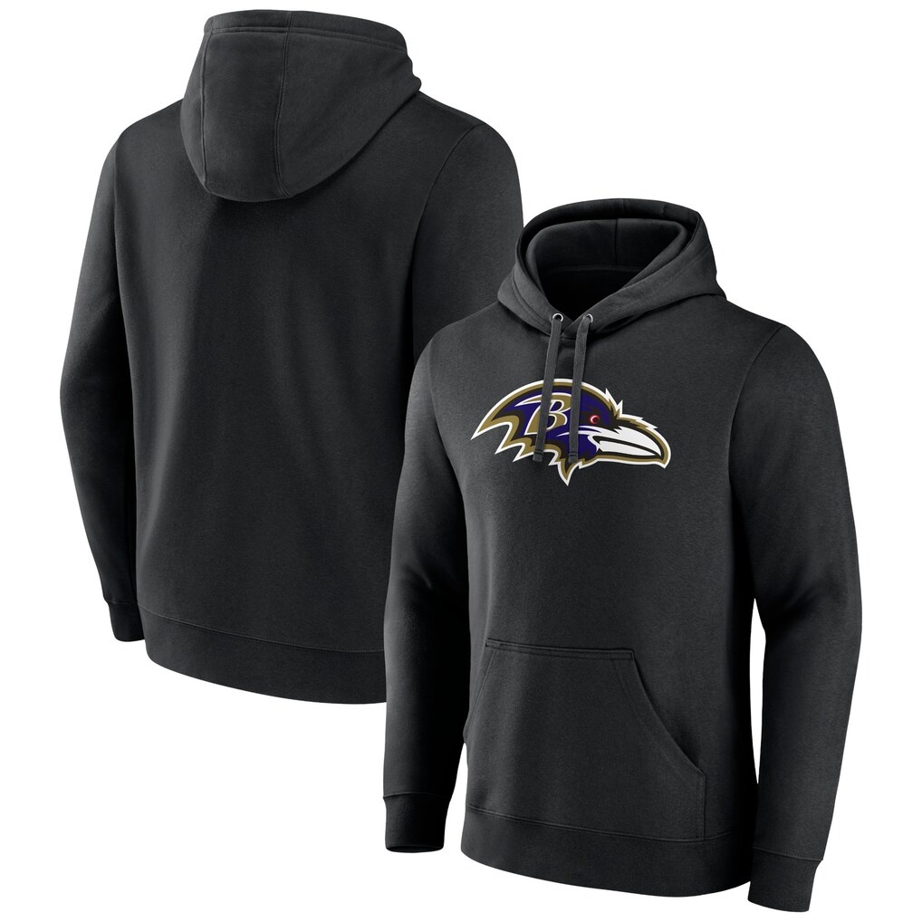 Baltimore Ravens Primary Team Logo Fitted Pullover Hoodie