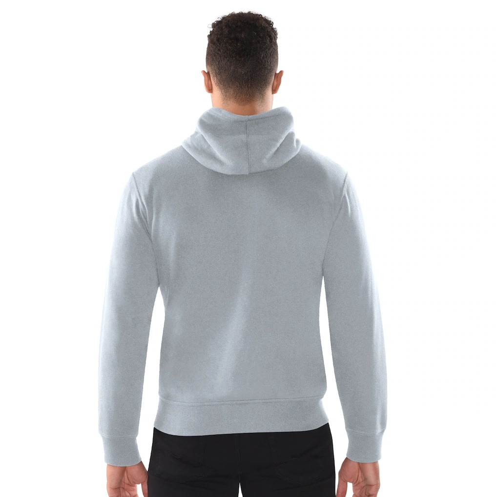 Baltimore Ravens Starter Distressed Classic Full-Zip Hoodie – Heather Gray