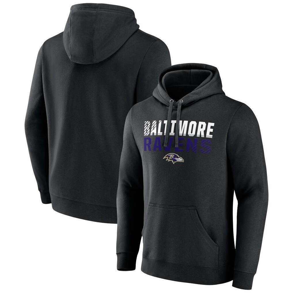 Baltimore Ravens Team Fade Out Fitted Pullover Hoodie