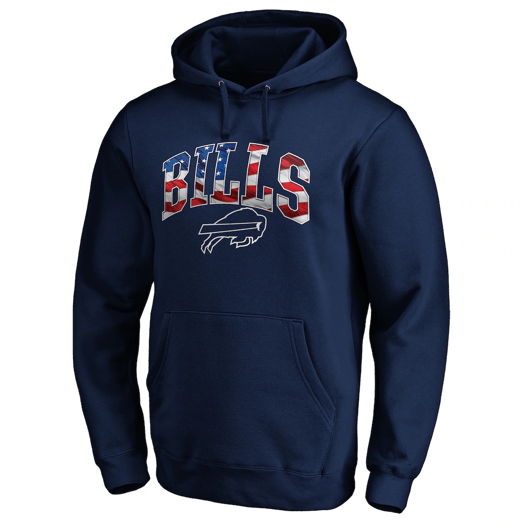 Buffalo Bills Banner Wave Fitted Pullover Hoodie