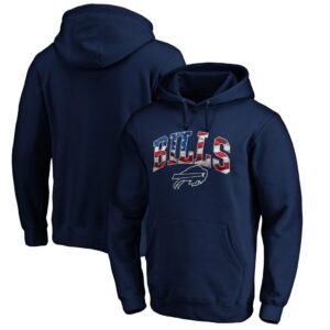 Buffalo Bills Banner Wave Fitted Pullover Hoodie