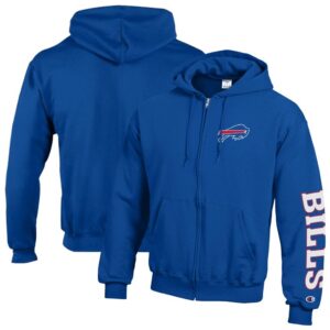 Buffalo Bills Champion Powerblend Fleece Full-Zip Hoodie - Royal