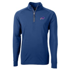 Buffalo Bills Cutter & Buck Adapt Eco Knit Quarter-Zip Pullover Jacket - Royal