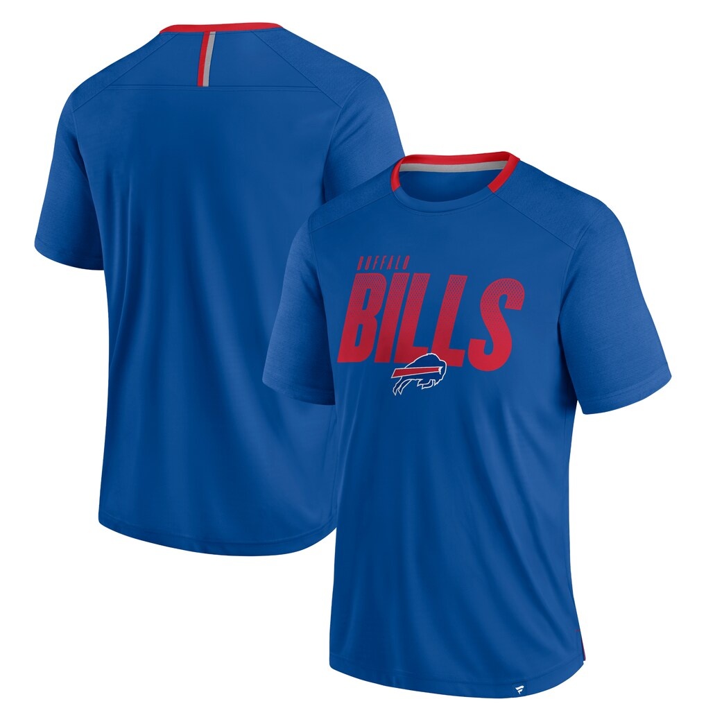 Buffalo Bills Fanatics Defender Fade Slant T-Shirt – Royal