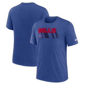 Buffalo Bills Nike Long Pass Tri-Blend T-Shirt - Heather Royal