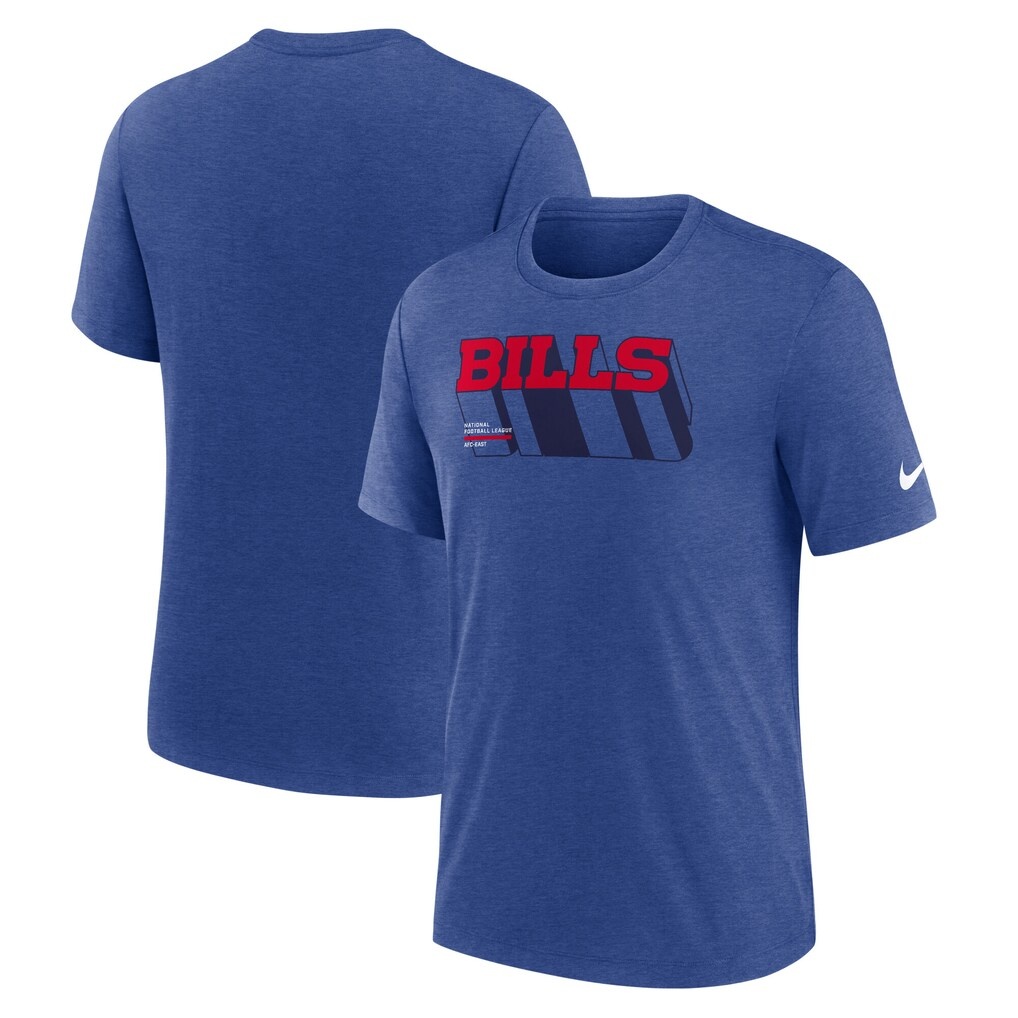 Buffalo Bills Nike Long Pass Tri-Blend T-Shirt – Heather Royal