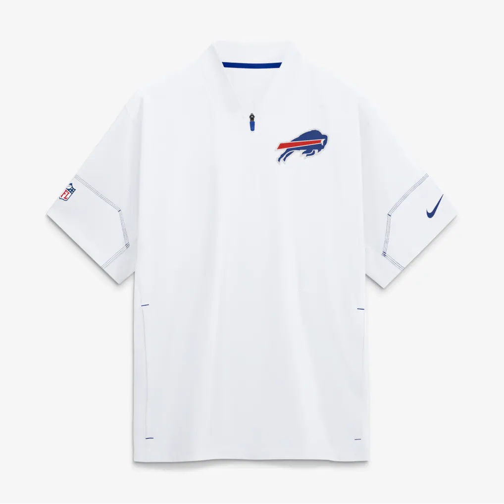 Buffalo Bills Nike Sideline Short Sleeve Quarter-Zip Coaches Jacket