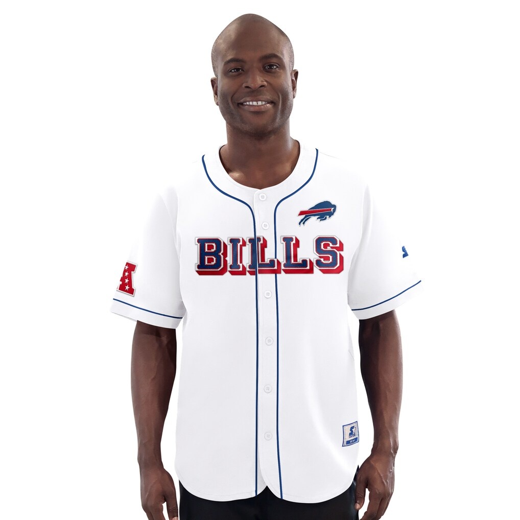 Buffalo Bills Starter Relay Full-Button Baseball Jersey