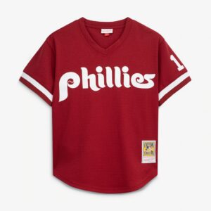 Darren Daulton Philadelphia Phillies Mitchell & Ness Authentic Batting Practice Jersey - Scarlet