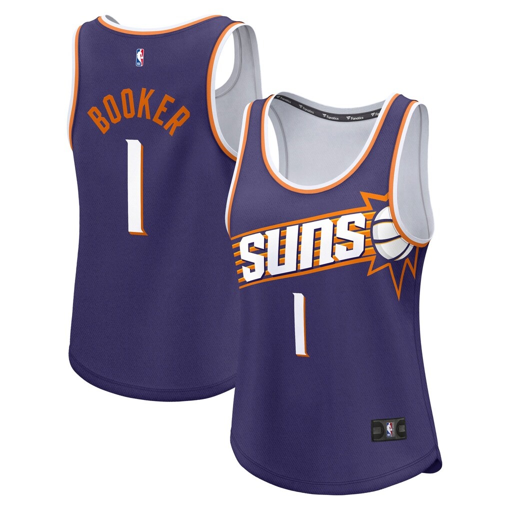Devin Booker Phoenix Suns Fanatics Women’s Fast Break Player Jersey – Icon Edition