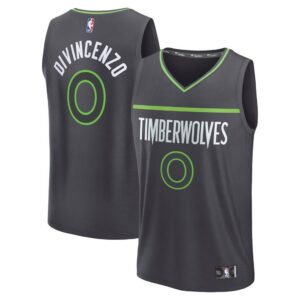 Donte DiVincenzo Minnesota Timberwolves Fanatics Fast Break Replica Player Jersey - Statement Edition