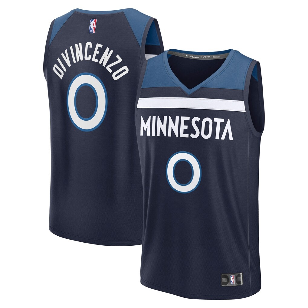 Donte DiVincenzo Minnesota Timberwolves Fanatics Fast Break Replica Player Jersey – Icon Edition