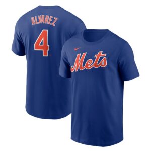 Francisco Alvarez New York Mets Nike Fuse Name & Number T-Shirt - Royal