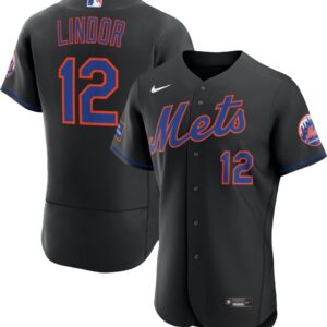 Francisco Lindor New York Mets Nike Alternate Authentic Sponsor Patch Jersey