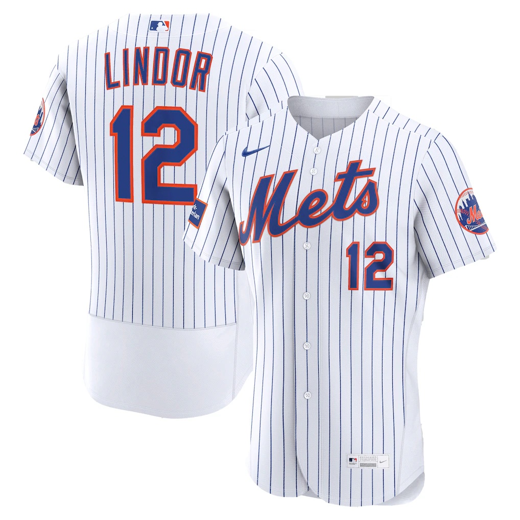 Francisco Lindor New York Mets Nike Home Authentic Sponsor Patch Jersey