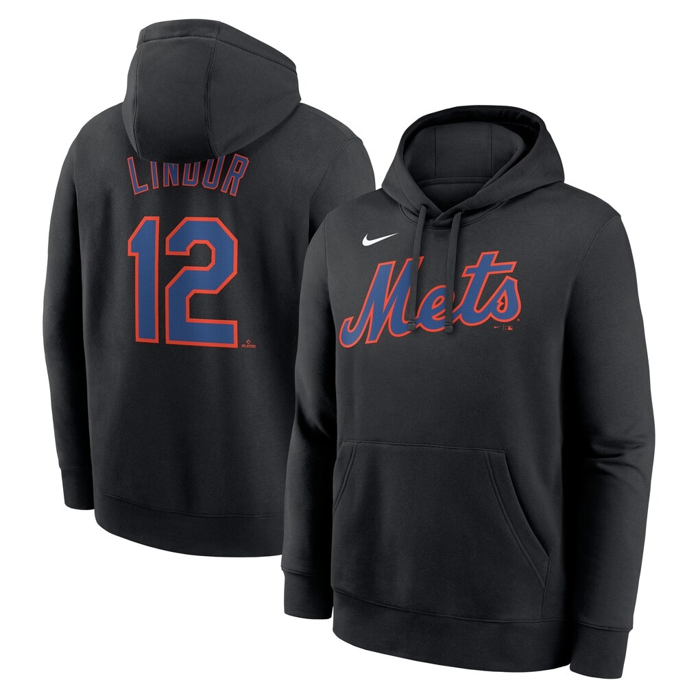 Francisco Lindor New York Mets Nike Player Name & Number Club Pullover Hoodie