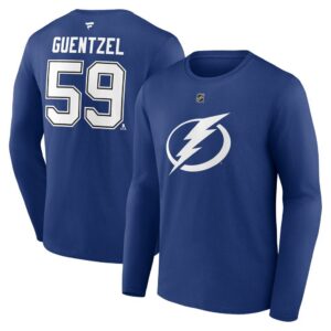 Jake Guentzel Tampa Bay Lightning Fanatics Authentic Stack Long Sleeve Name & Number T-Shirt