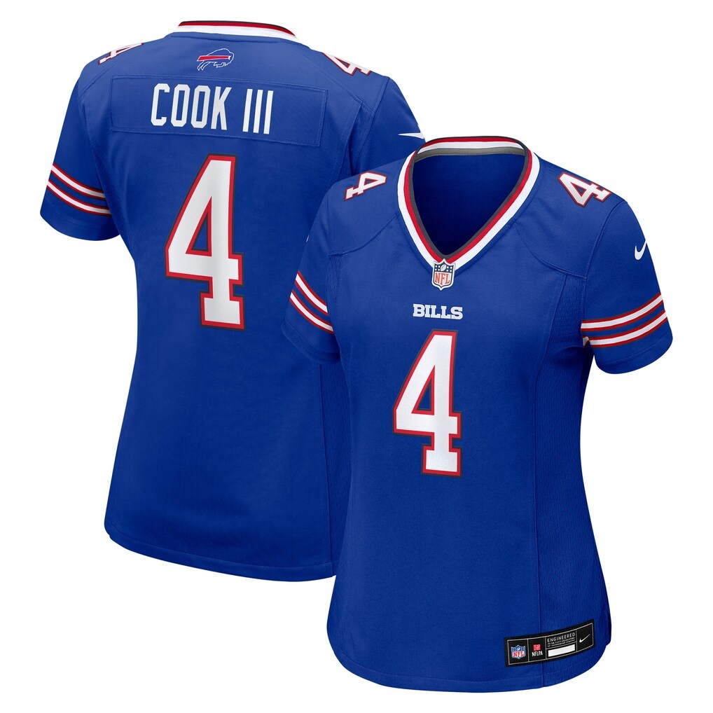 James Cook III Buffalo Bills Nike Women’s Team Game Jersey – Royal