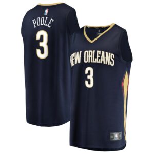 Jordan Poole New Orleans Pelicans Fanatics Fast Break Replica Jersey - Navy - Icon Edition