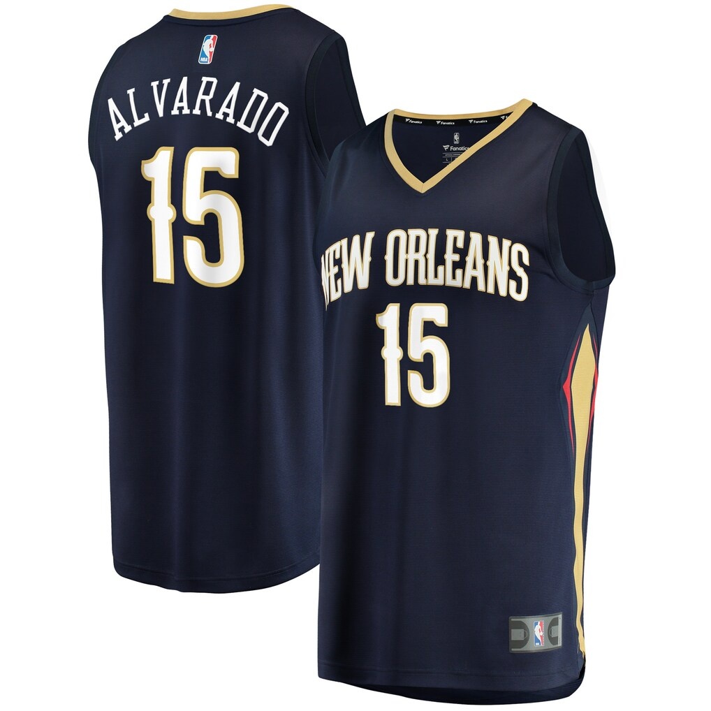 Jose Alvarado New Orleans Pelicans Fanatics Fast Break Replica Jersey – Icon Edition
