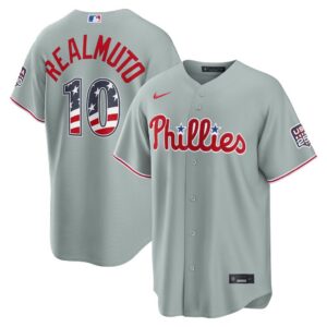 J.T. Realmuto Philadelphia Phillies Nike USA 250 Fourth of July Road Stadium Jersey