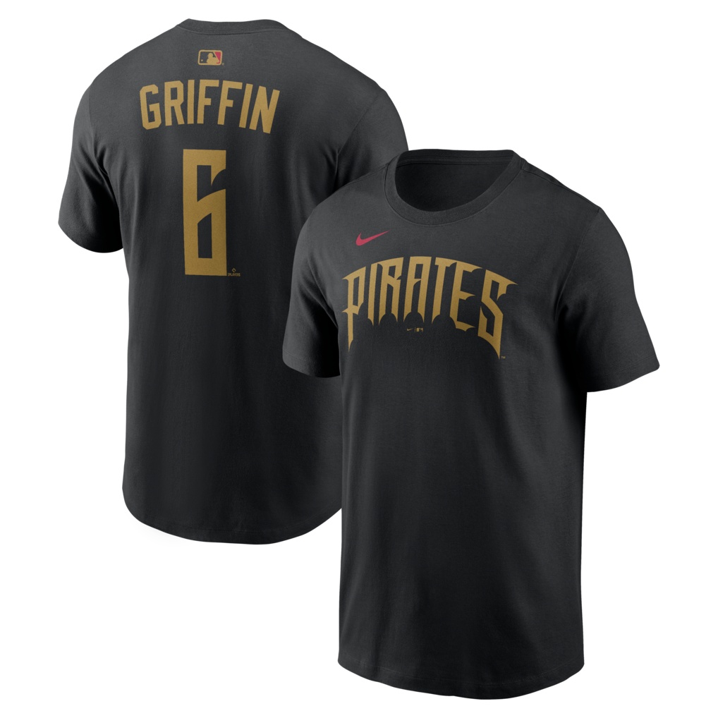 Konnor Griffin Pittsburgh Pirates Nike Men’s 2026 City Connect Name & Number T-Shirt