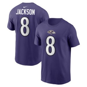 Lamar Jackson Baltimore Ravens Nike Name & Number T-Shirt