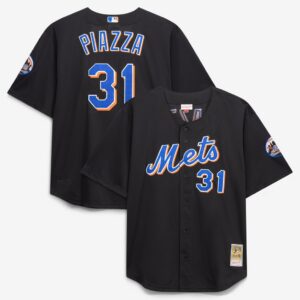 Mike Piazza New York Mets Mitchell & Ness Big & Tall Cooperstown Mesh Batting Practice Jersey