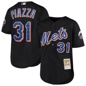 Mike Piazza New York Mets Mitchell & Ness Youth Cooperstown Collection Mesh Batting Practice Jersey
