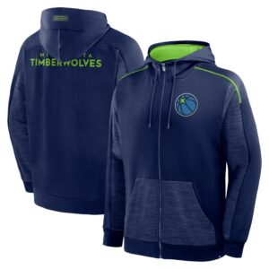 Minnesota Timberwolves Fanatics Back Door Cut Play Defender Full-Zip Hoodie