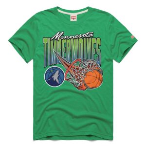 Minnesota Timberwolves Homage Unisex On Fire Tri-Blend T-Shirt