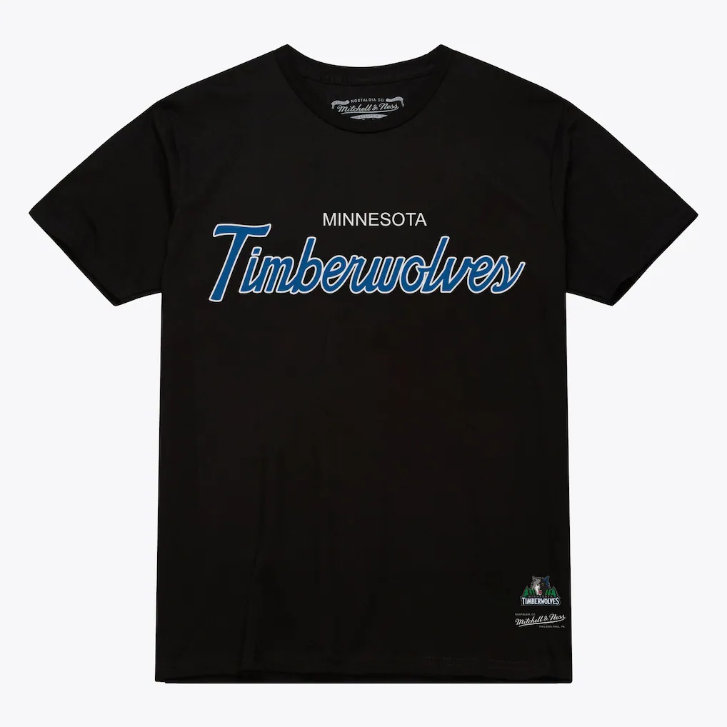 Minnesota Timberwolves Mitchell & Ness Vintage Wordmark T-Shirt