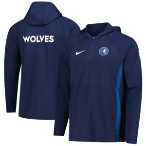 Minnesota Timberwolves Nike Authentic On Court Zone Quarter-Zip Dri-FIT Hoodie Jacket