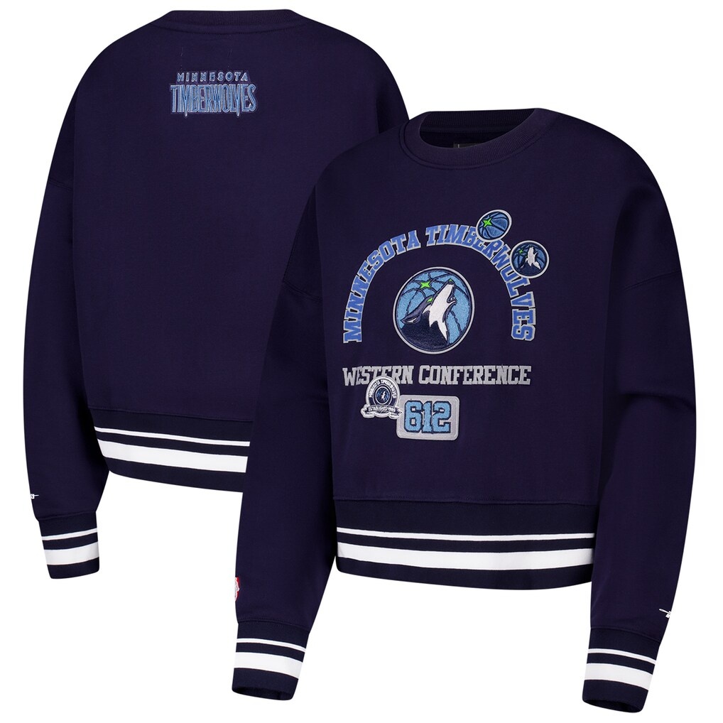 Minnesota Timberwolves Pro Standard Women’s Area Code Cropped Pullover Sweatshirt