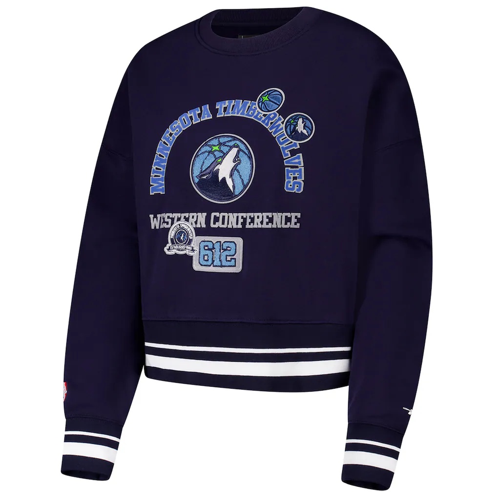 Minnesota Timberwolves Pro Standard Women’s Area Code Cropped Pullover Sweatshirt