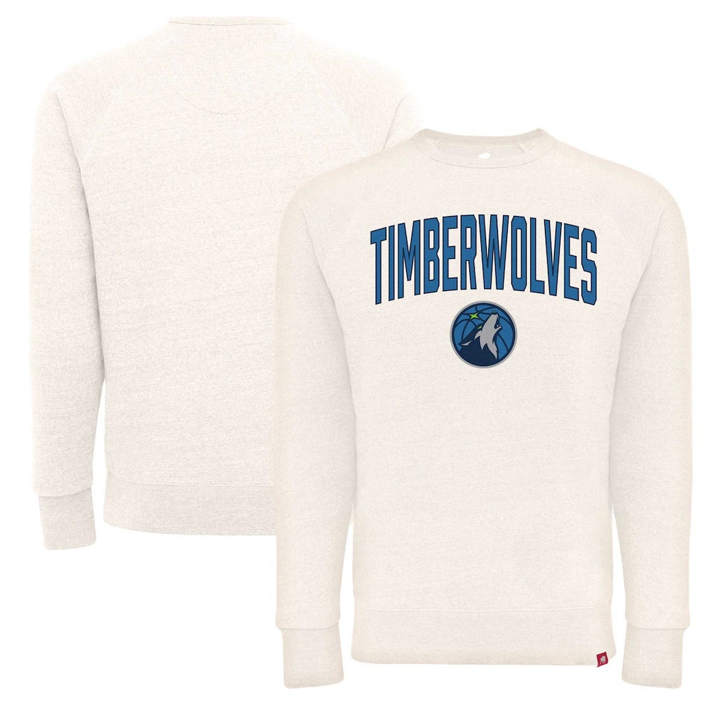 Minnesota Timberwolves Sportiqe Unisex Harmon Super Soft Tri-Blend Raglan Pullover Sweatshirt
