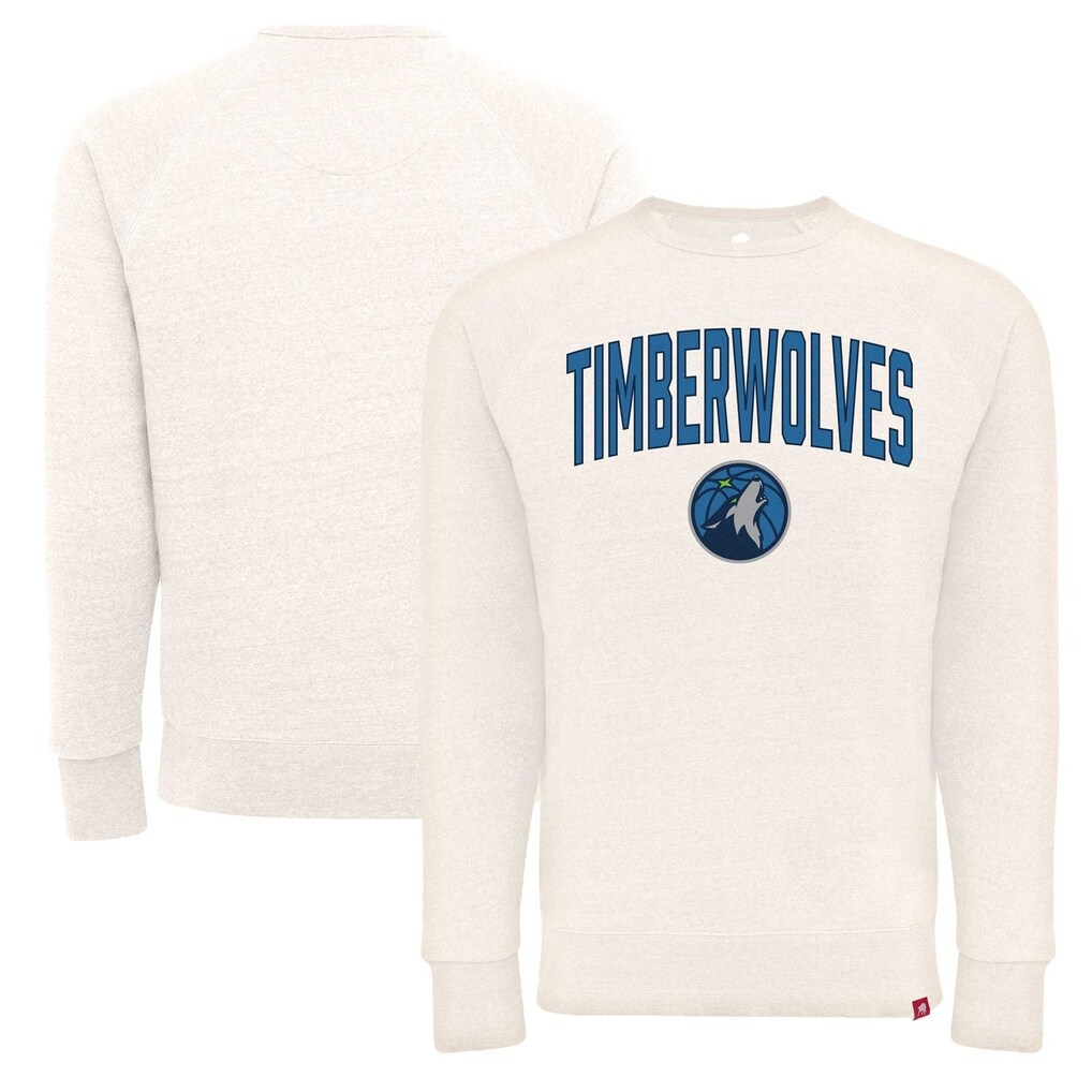 Minnesota Timberwolves Sportiqe Unisex Harmon Super Soft Tri-Blend Raglan Pullover Sweatshirt
