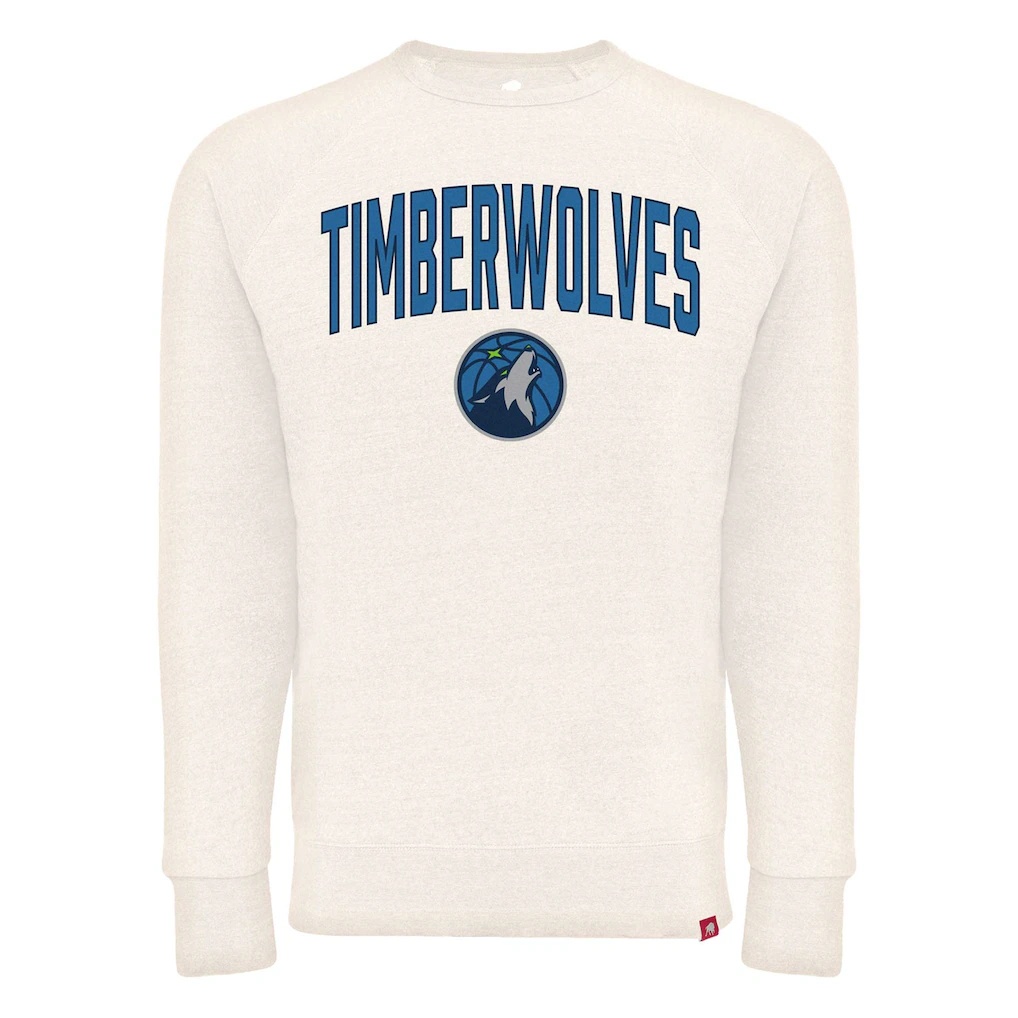 Minnesota Timberwolves Sportiqe Unisex Harmon Super Soft Tri-Blend Raglan Pullover Sweatshirt