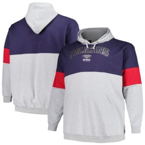 New Orleans Pelicans Fanatics Big & Tall Pullover Hoodie - Navy/Red