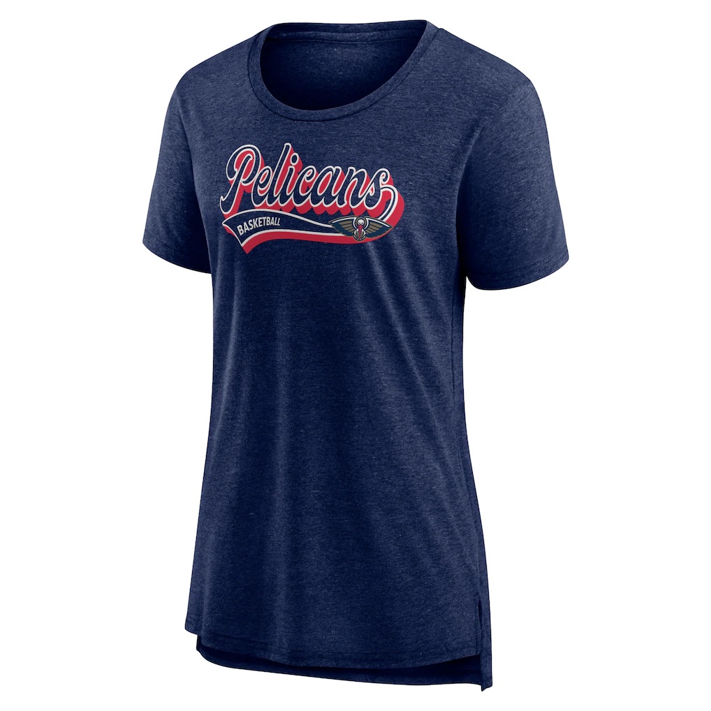 New Orleans Pelicans Fanatics Women’s League Leader Tri-Blend T-Shirt – Heather Navy