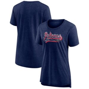 New Orleans Pelicans Fanatics Women's League Leader Tri-Blend T-Shirt - Heather Navy
