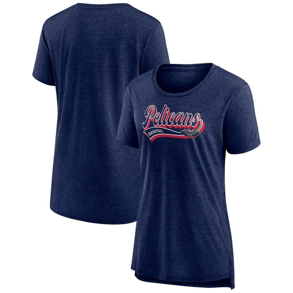 New Orleans Pelicans Fanatics Women’s League Leader Tri-Blend T-Shirt – Heather Navy