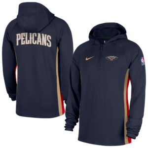 New Orleans Pelicans Nike Authentic On Court Zone Quarter-Zip Dri-FIT Hoodie Jacket