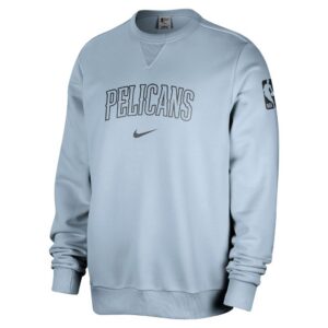 New Orleans Pelicans Nike Courtside Standard Issue Performance Pullover Sweatshirt - Light Blue