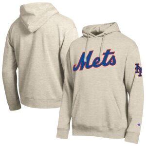 New York Mets Champion All Star Chenille Patch Hoodie - Oatmeal