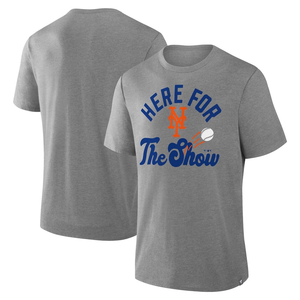 New York Mets Fanatics Nostalgia Tri-Blend T-Shirt – Heather Gray